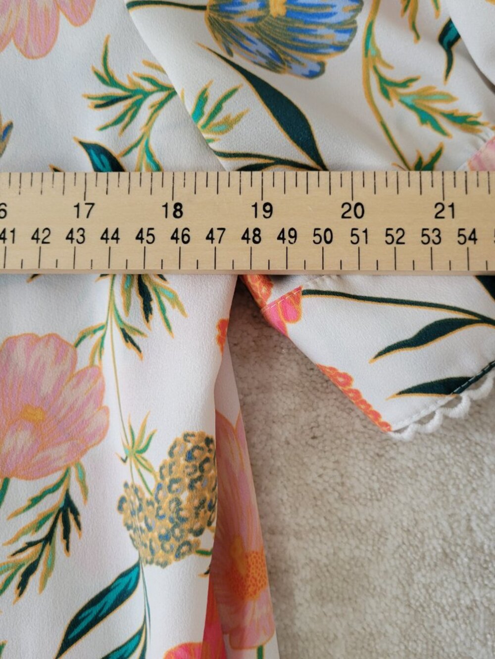 Kate Spade New York Blossom Floral Tie Blouse Womens Medium Pink FLAWS - Picture 11 of 16
